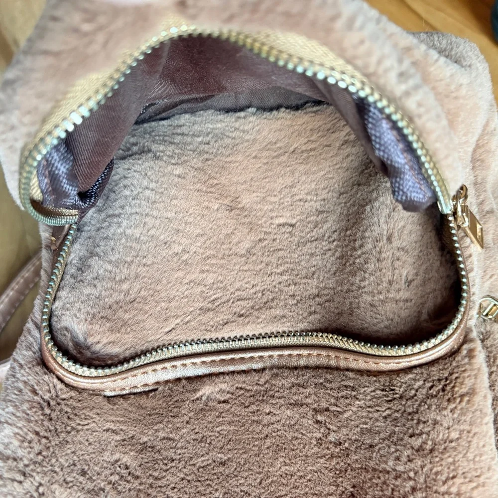 Bunny Ears Brown Plush Mini-Backpack Spring Easter